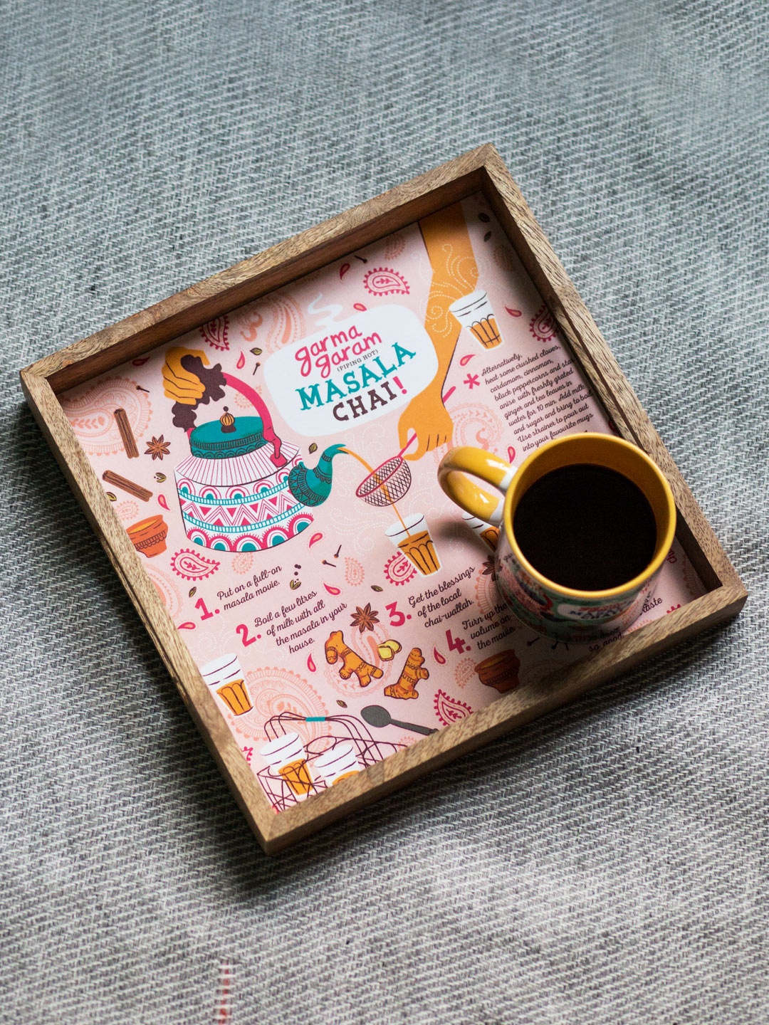 Chumbak Pink Square Tray