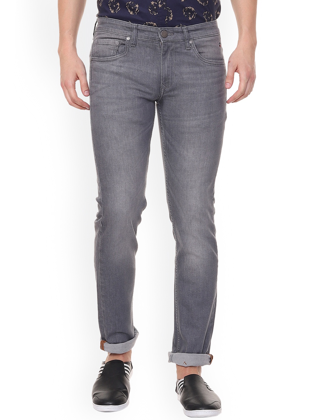 

Louis Philippe Jeans Men Grey Slim Fit Mid-Rise Clean Look Stretchable Jeans