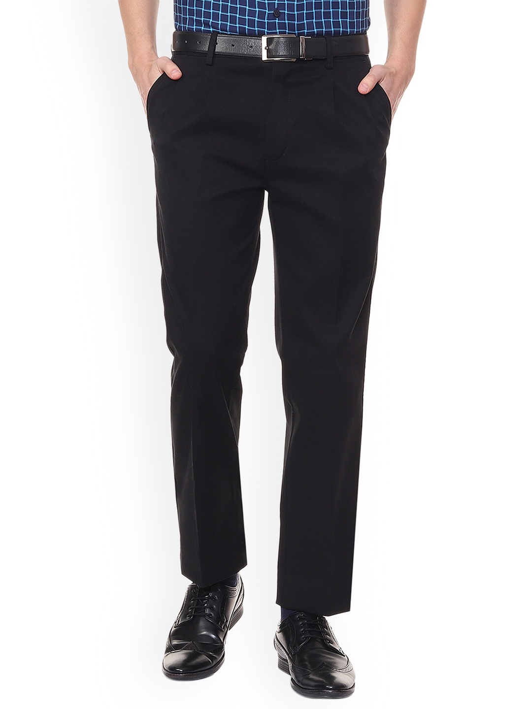 Allen Solly Men Black Formal Trousers