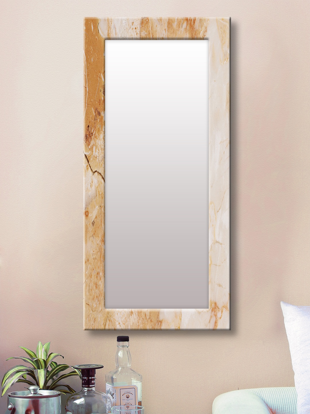 

999Store Brown Framed Wall Mirror
