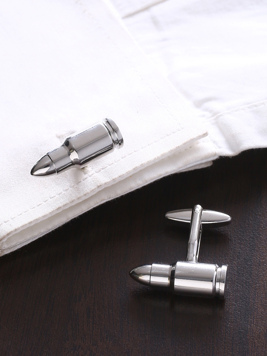 

Tistabene Silver-Toned Oval Cufflinks