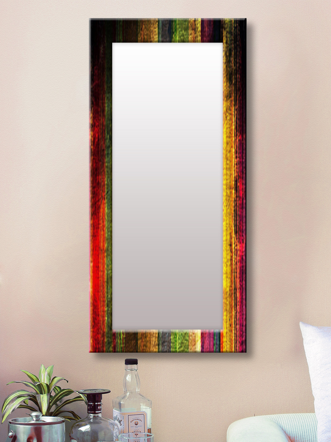 

999Store Multicoloured Framed Wall Mirror, Multi