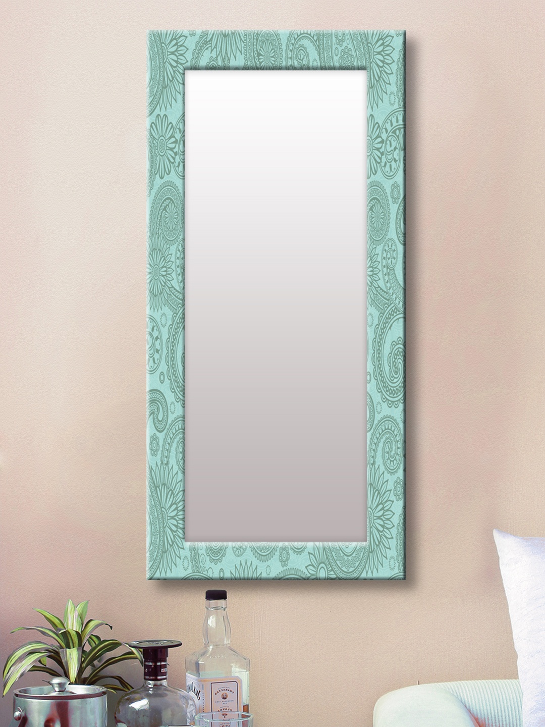 

999Store Blue Framed Wall Mirror