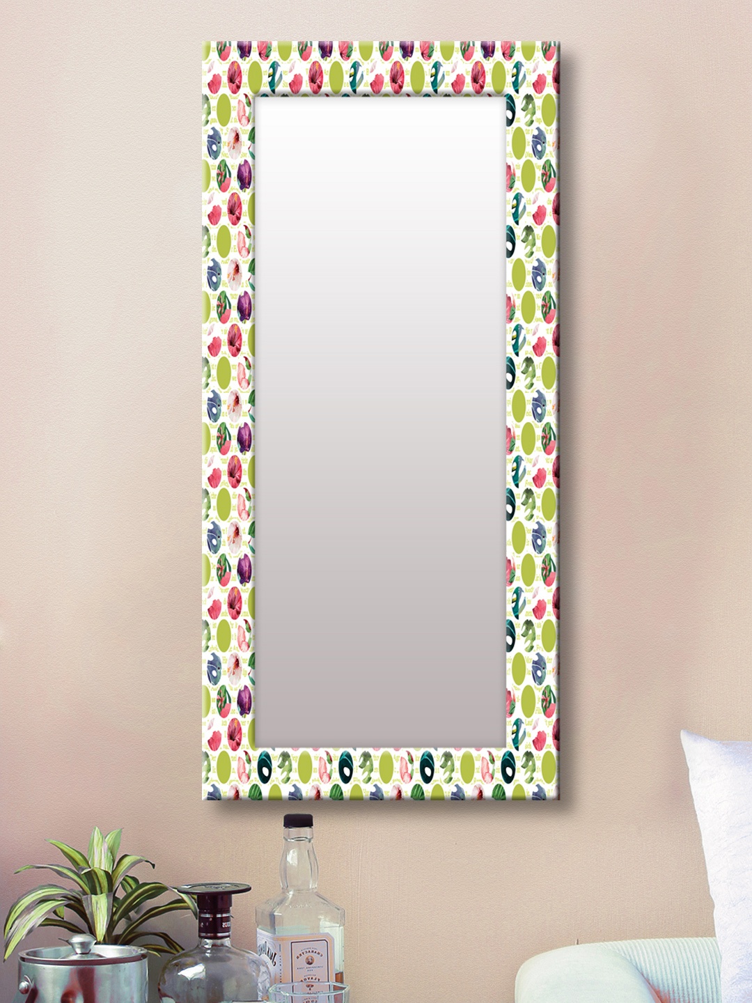 

999Store Multicoloured Framed Wall Mirror, Multi