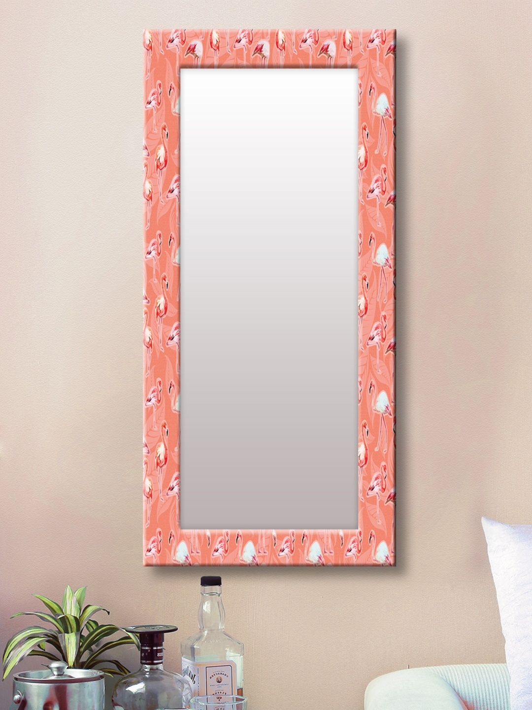 

999Store Orange Framed Wall Mirror