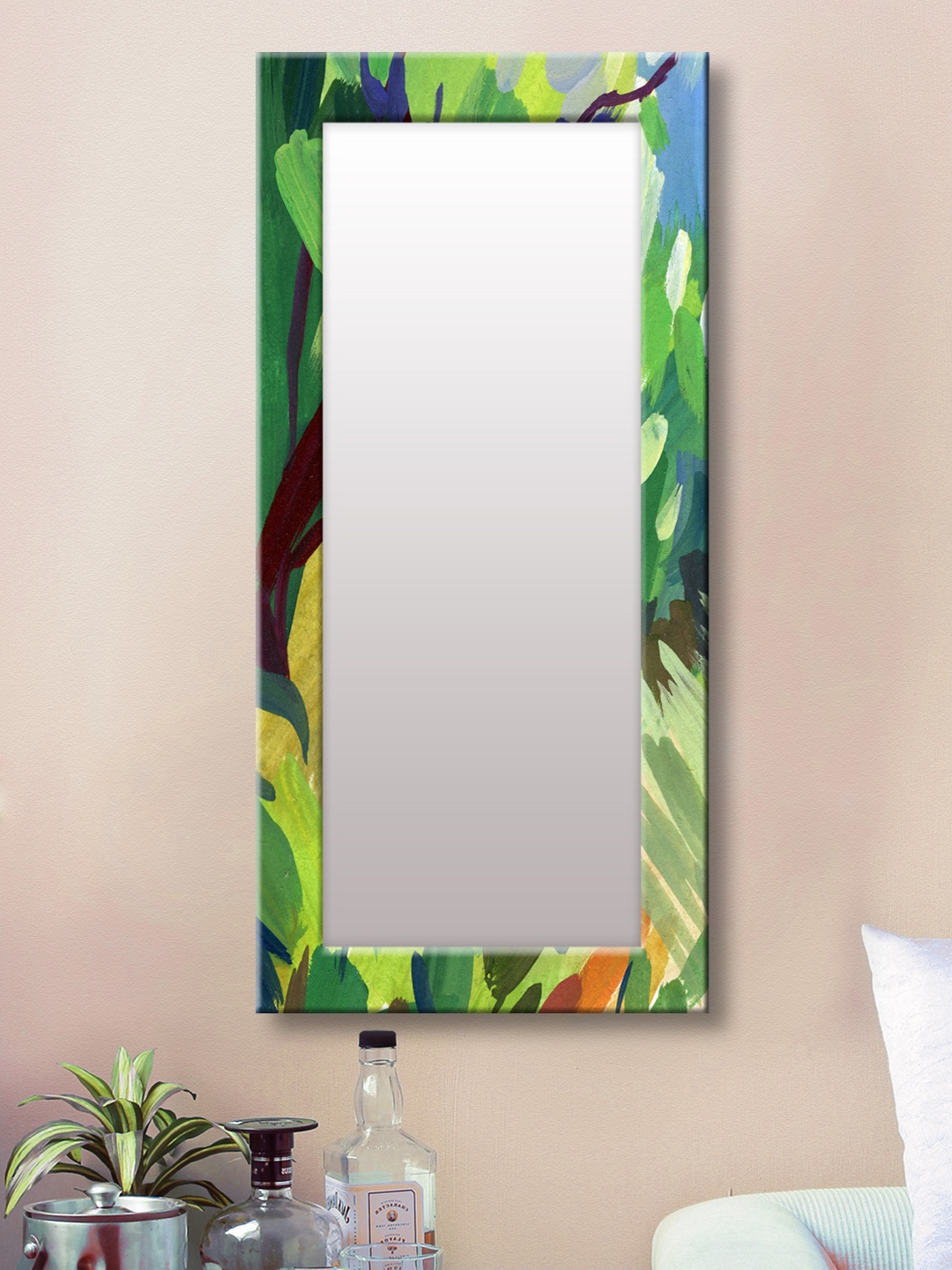 

999Store Green Framed Wall Mirror