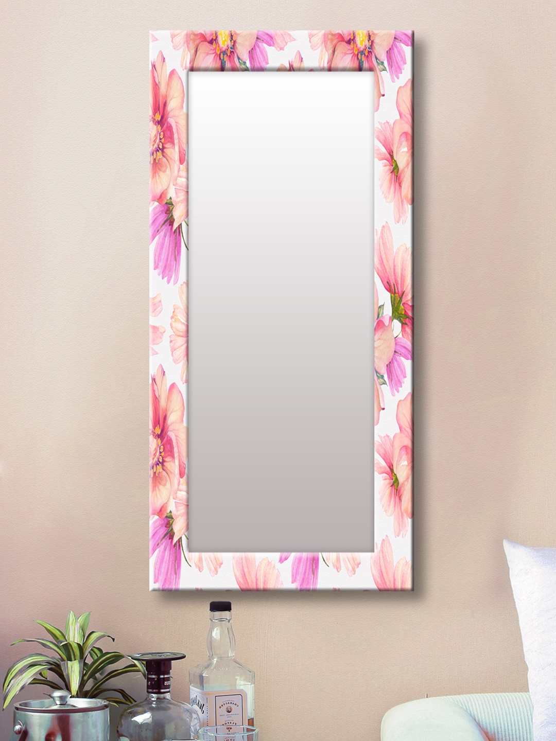

999Store Pink Framed Wall Mirror