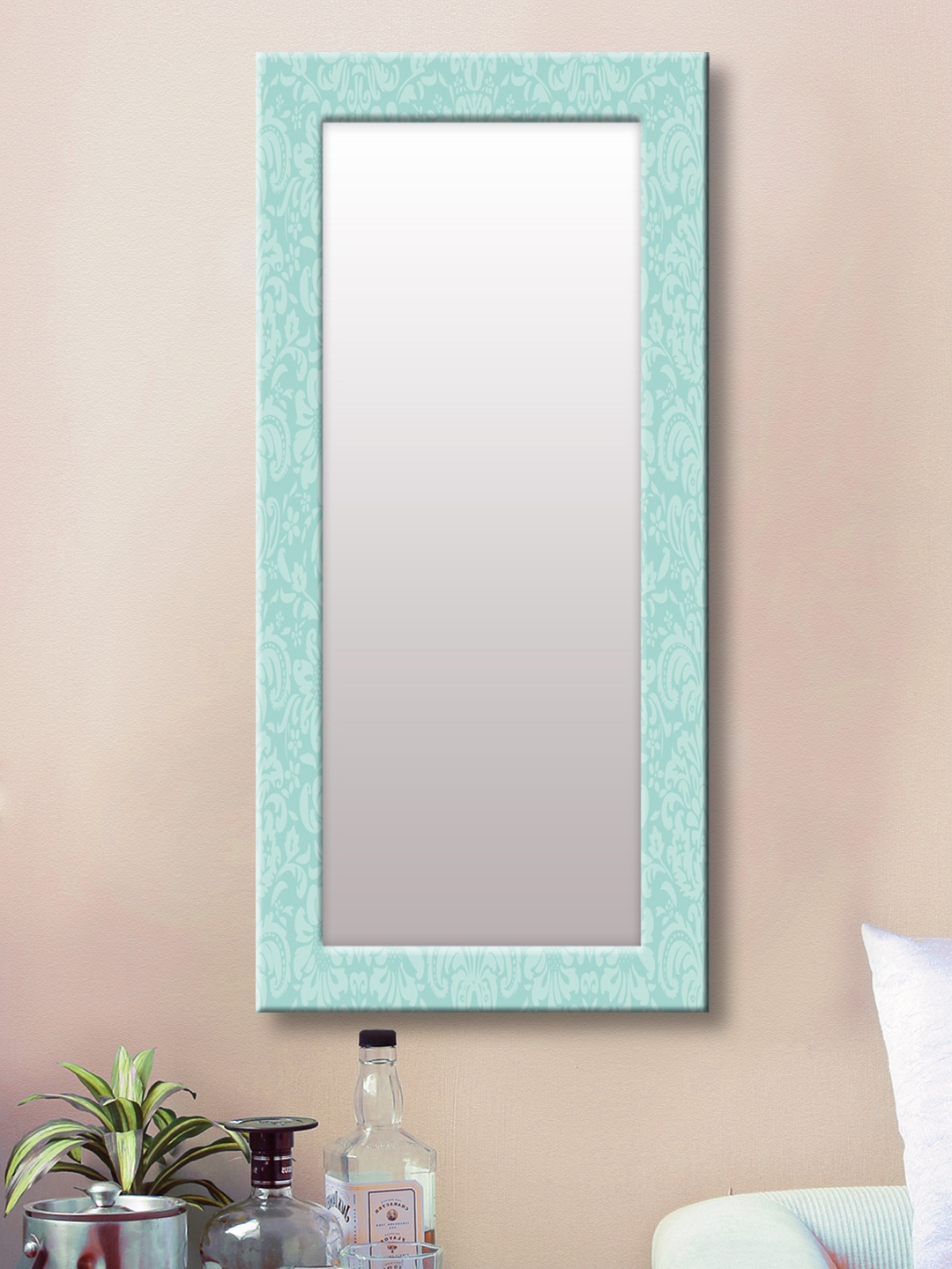 

999Store Blue Framed Wall Mirror