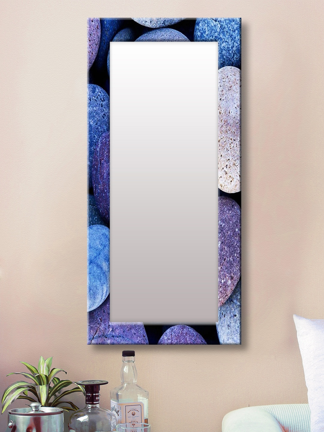 

999Store Purple Framed Wall Mirror