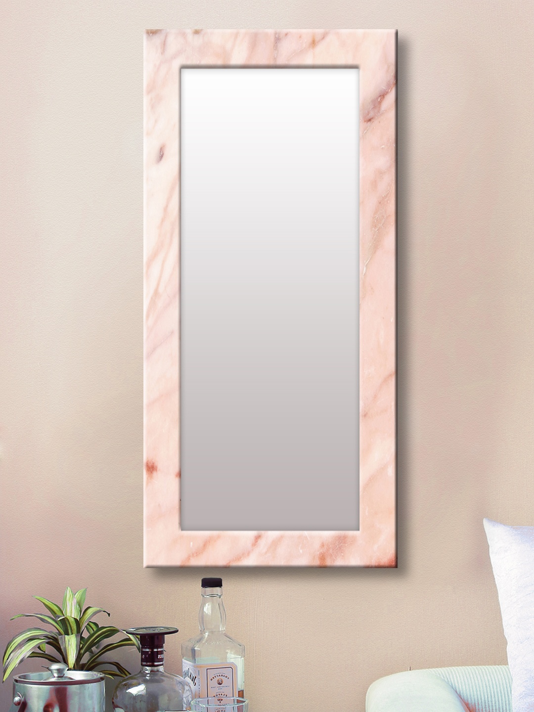 

999Store Pink Framed Wall Mirror
