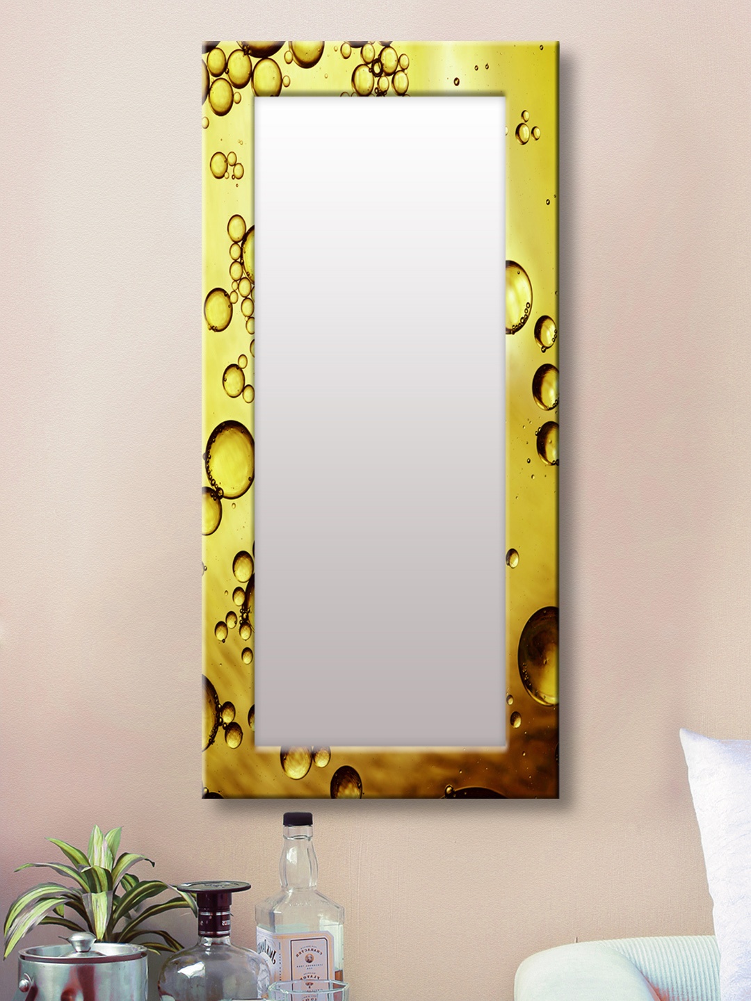 

999Store Gold-Toned Framed Wall Mirror