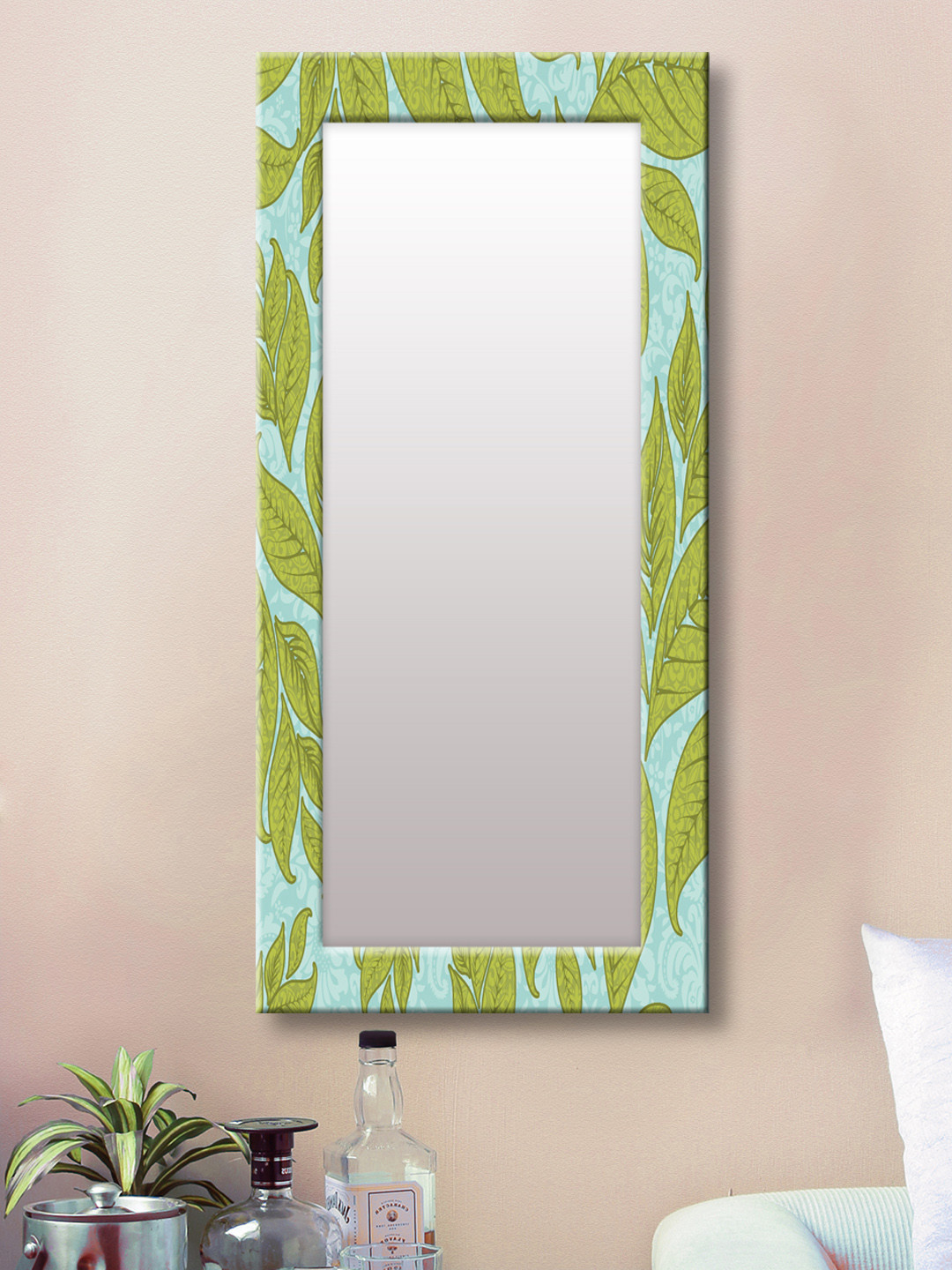 

999Store Green Framed Wall Mirror