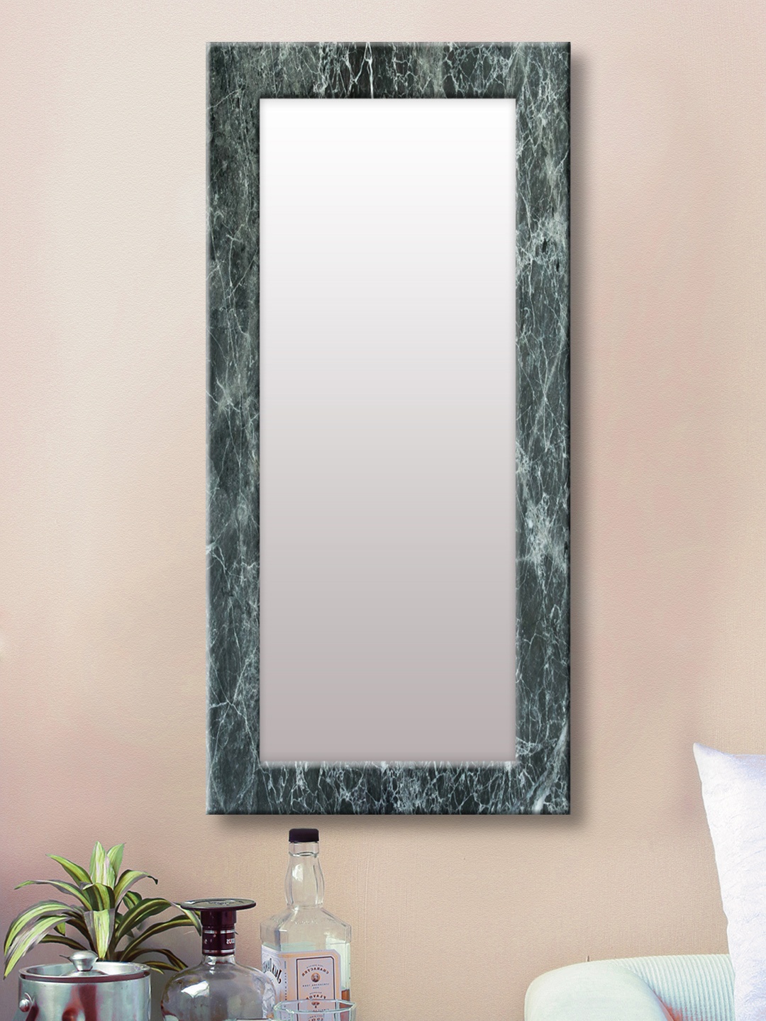 

999Store Grey Framed Wall Mirror