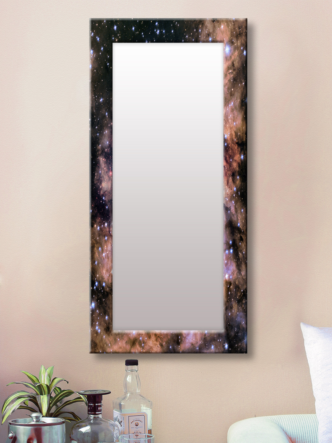 

999Store Brown Framed Wall Mirror