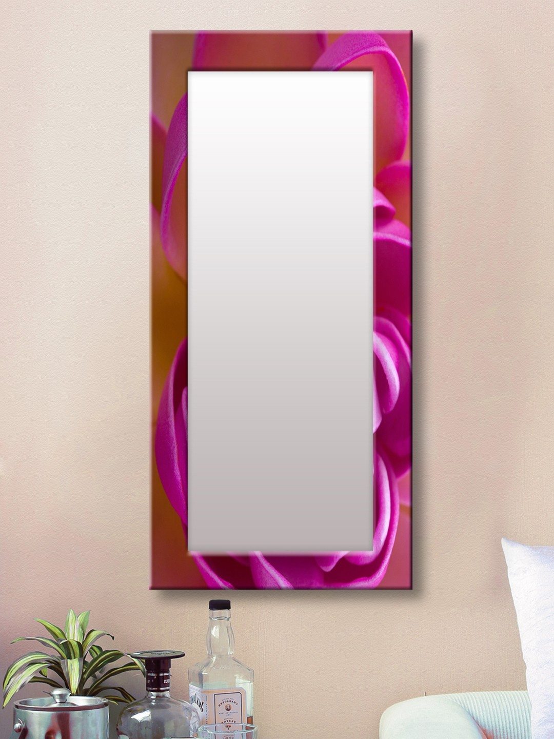 

999Store Pink Framed Wall Mirror