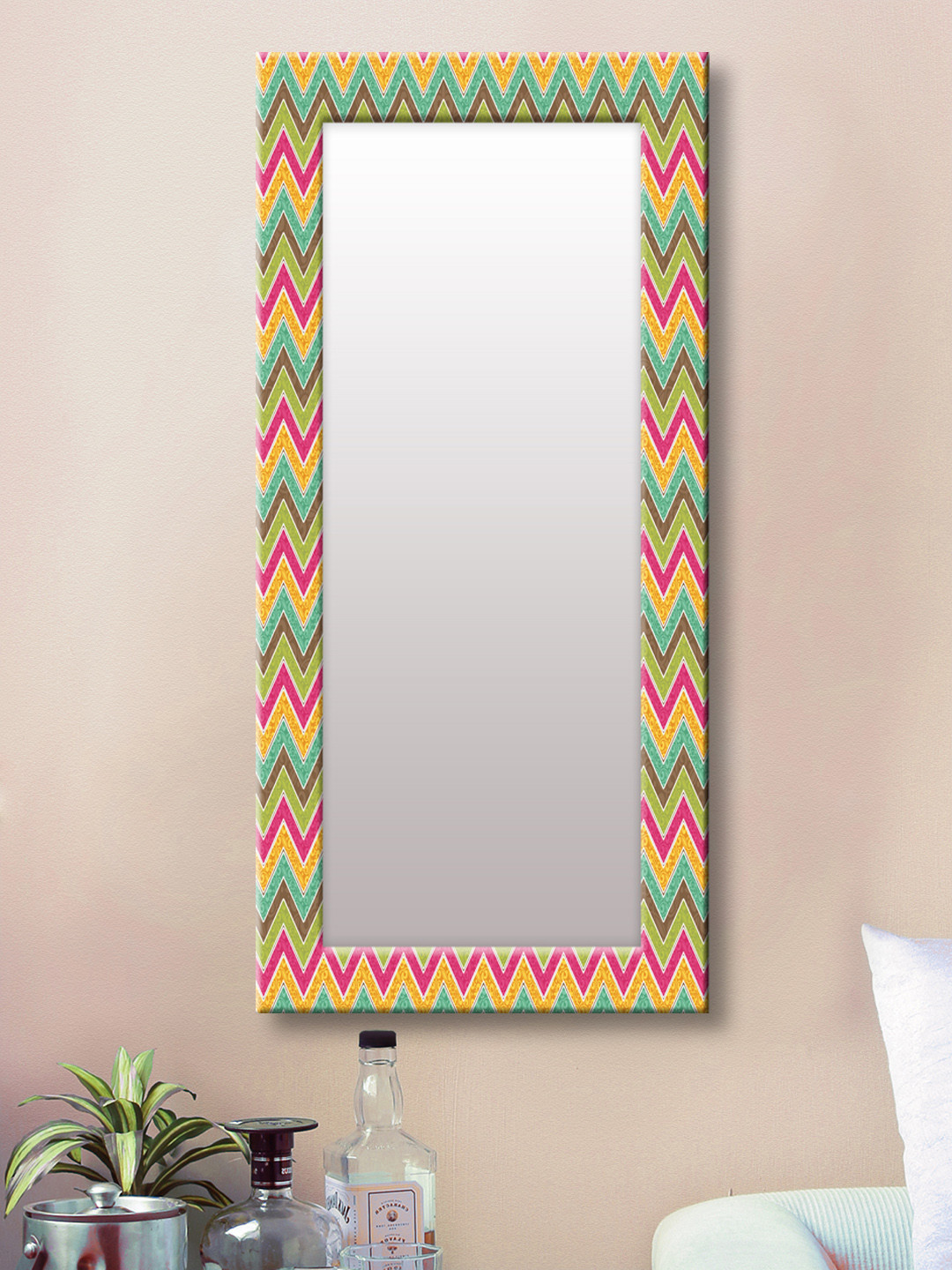

999Store Multicoloured Framed Wall Mirror, Multi