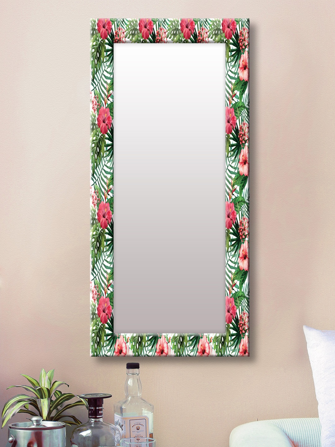 

999Store Green Framed Wall Mirror