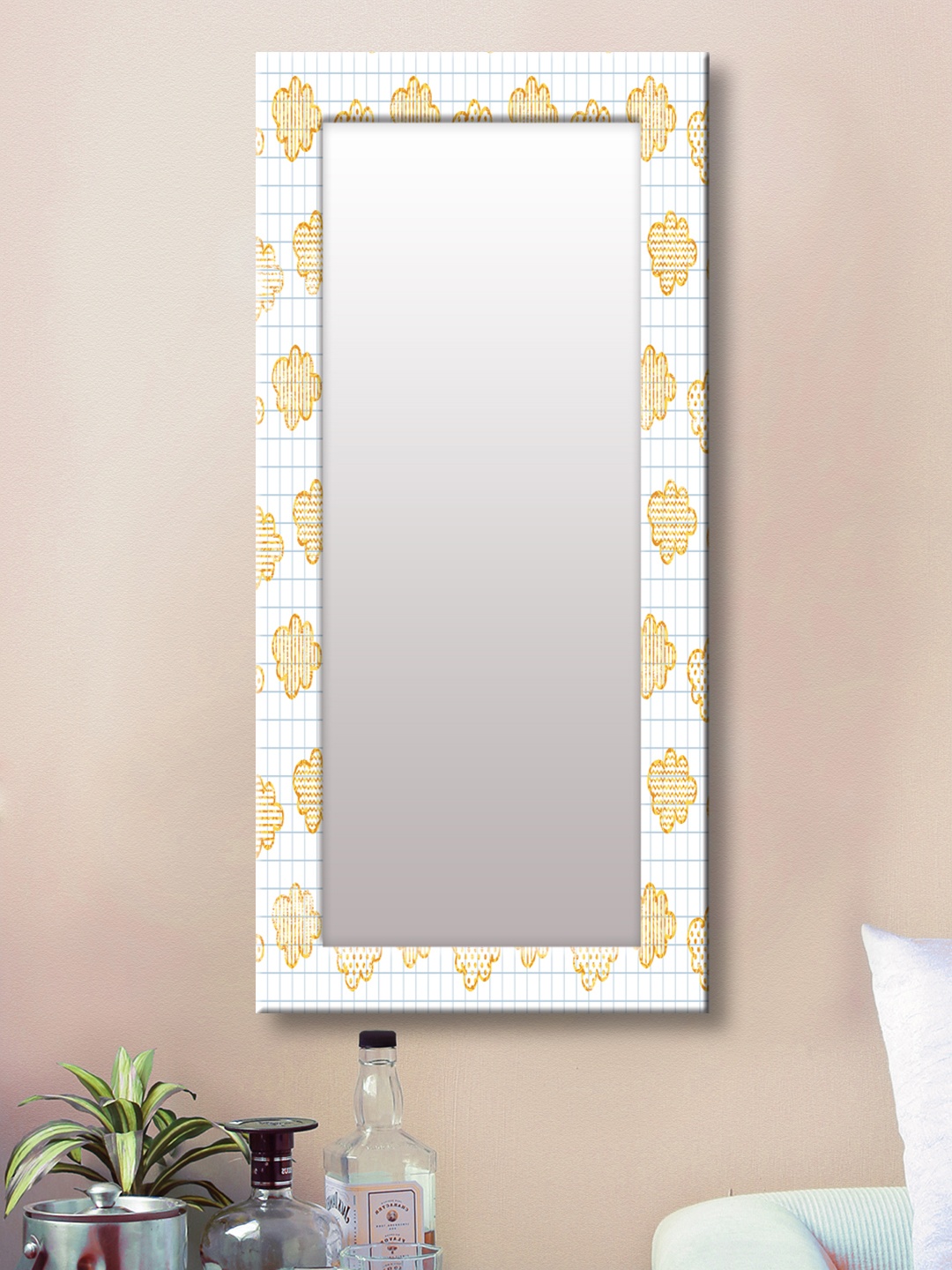

999Store White Framed Wall Mirror