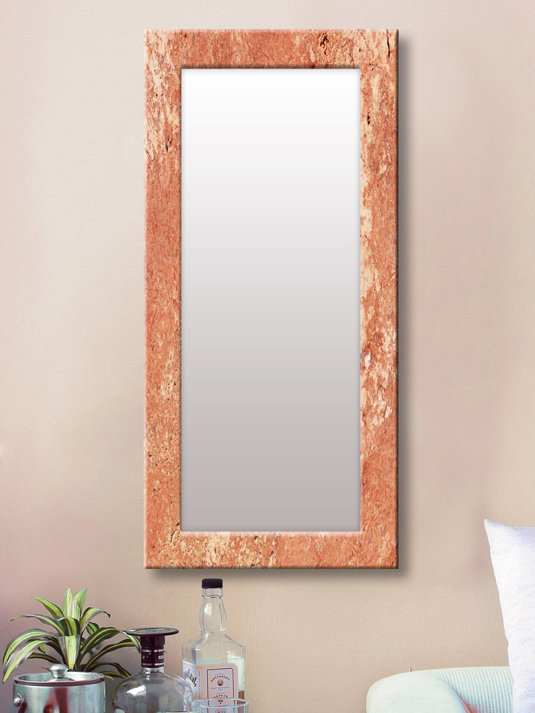 

999Store Red Framed Wall Mirror