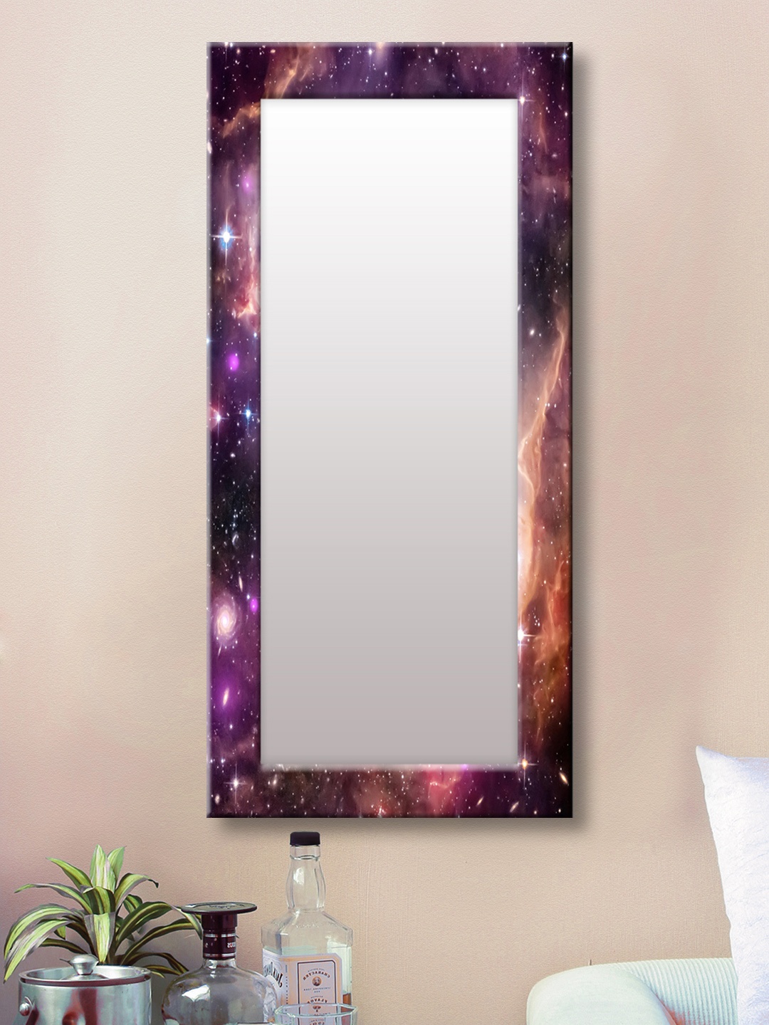 

999Store Blue Framed Wall Mirror