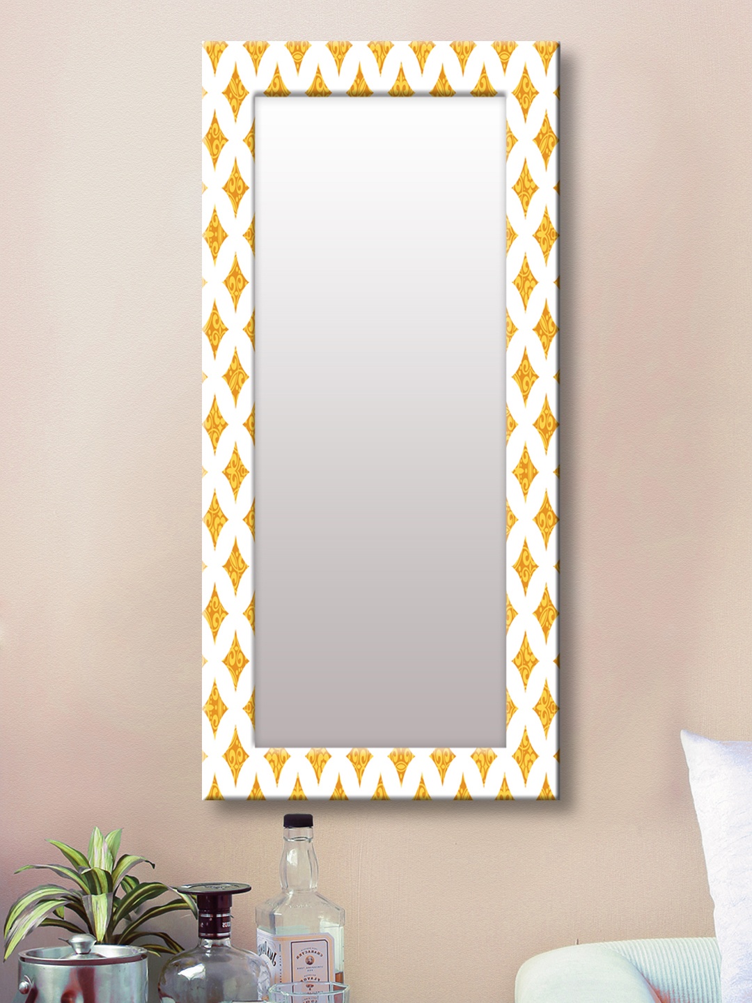 

999Store Gold-Toned Framed Wall Mirror