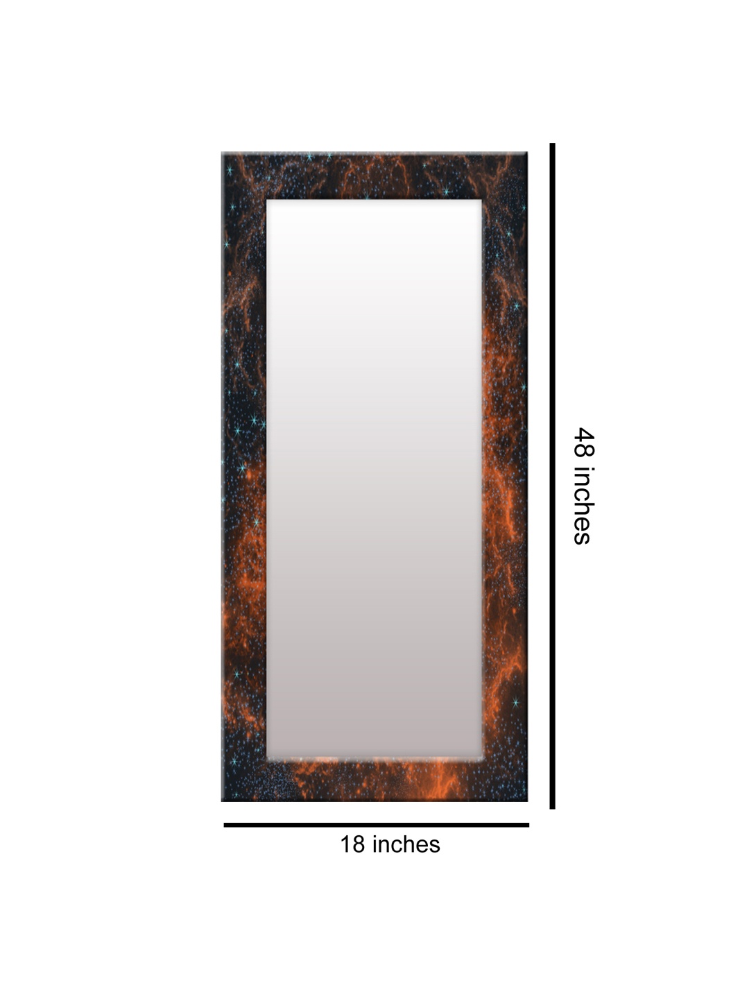 

999Store Brown Framed Wall Mirror