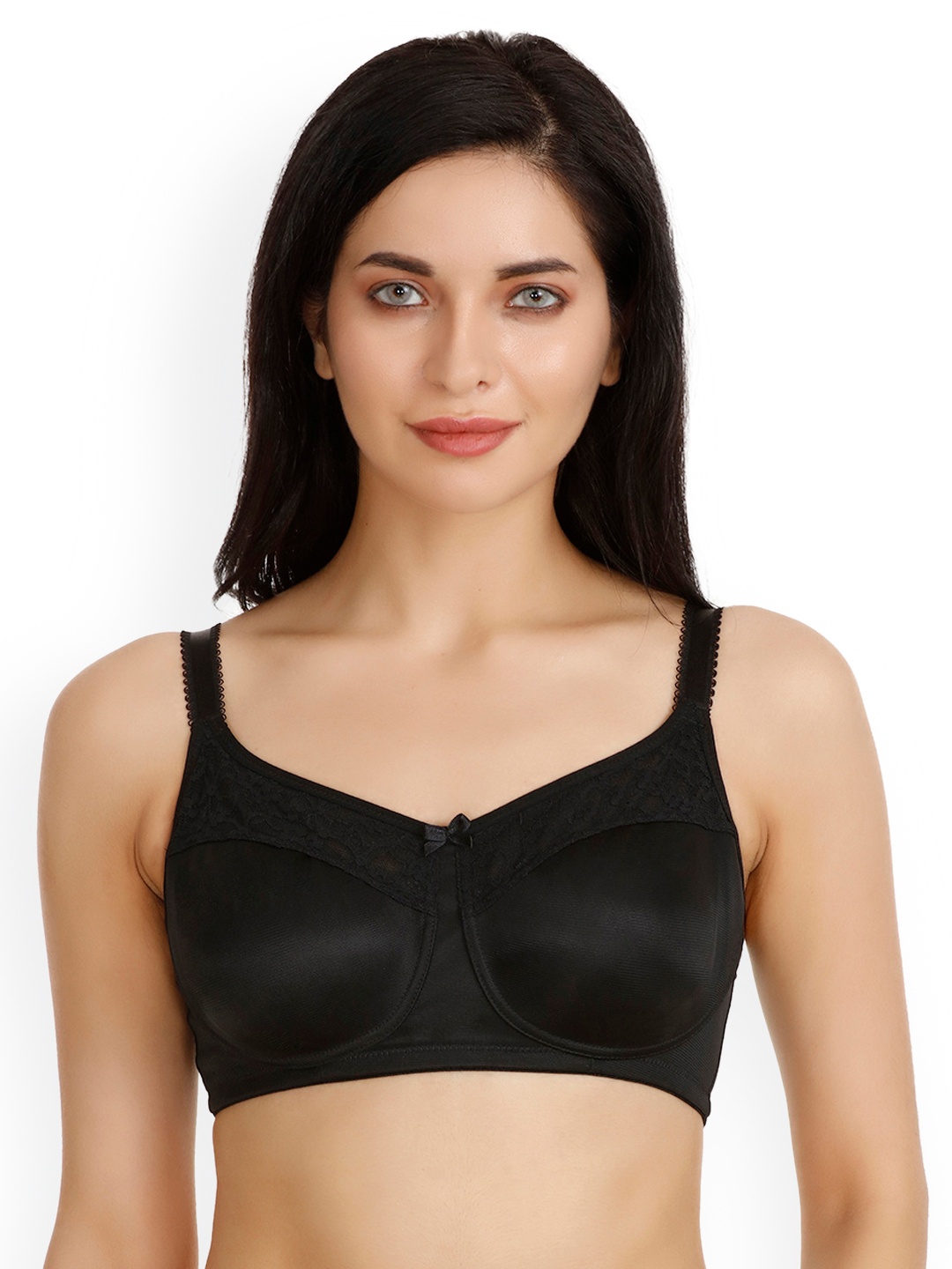 

Zivame Black Solid Non-Wired Non Padded Minimizer Bra