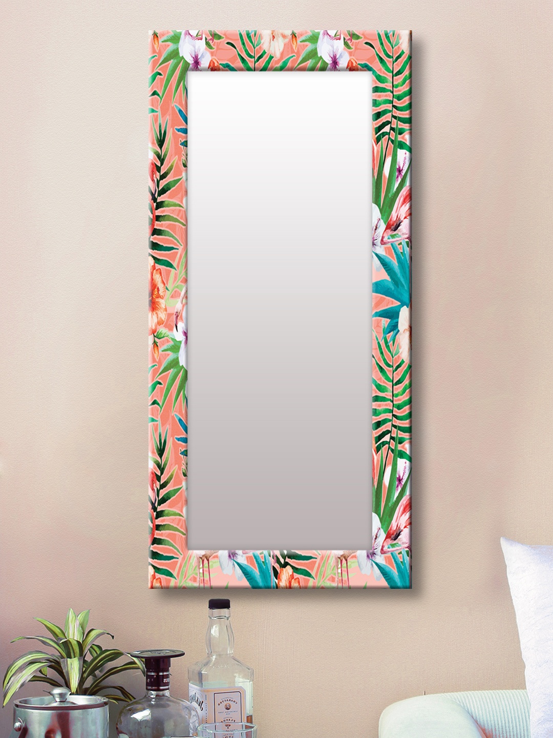 

999Store Multicoloured Framed Wall Mirror, Multi