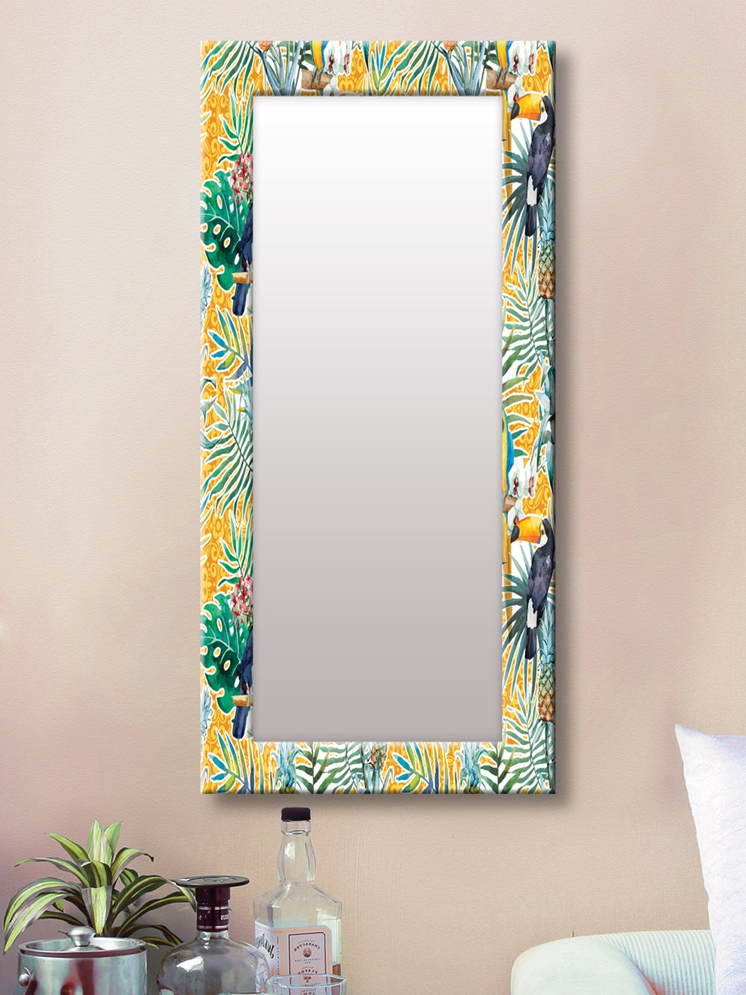 

999Store Muticoloured Framed Wall Mirror, Multi