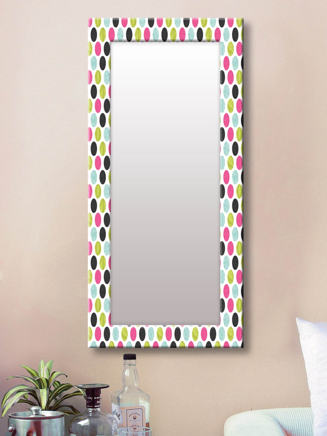 

999Store Multicoloured Framed Wall Mirror, Multi