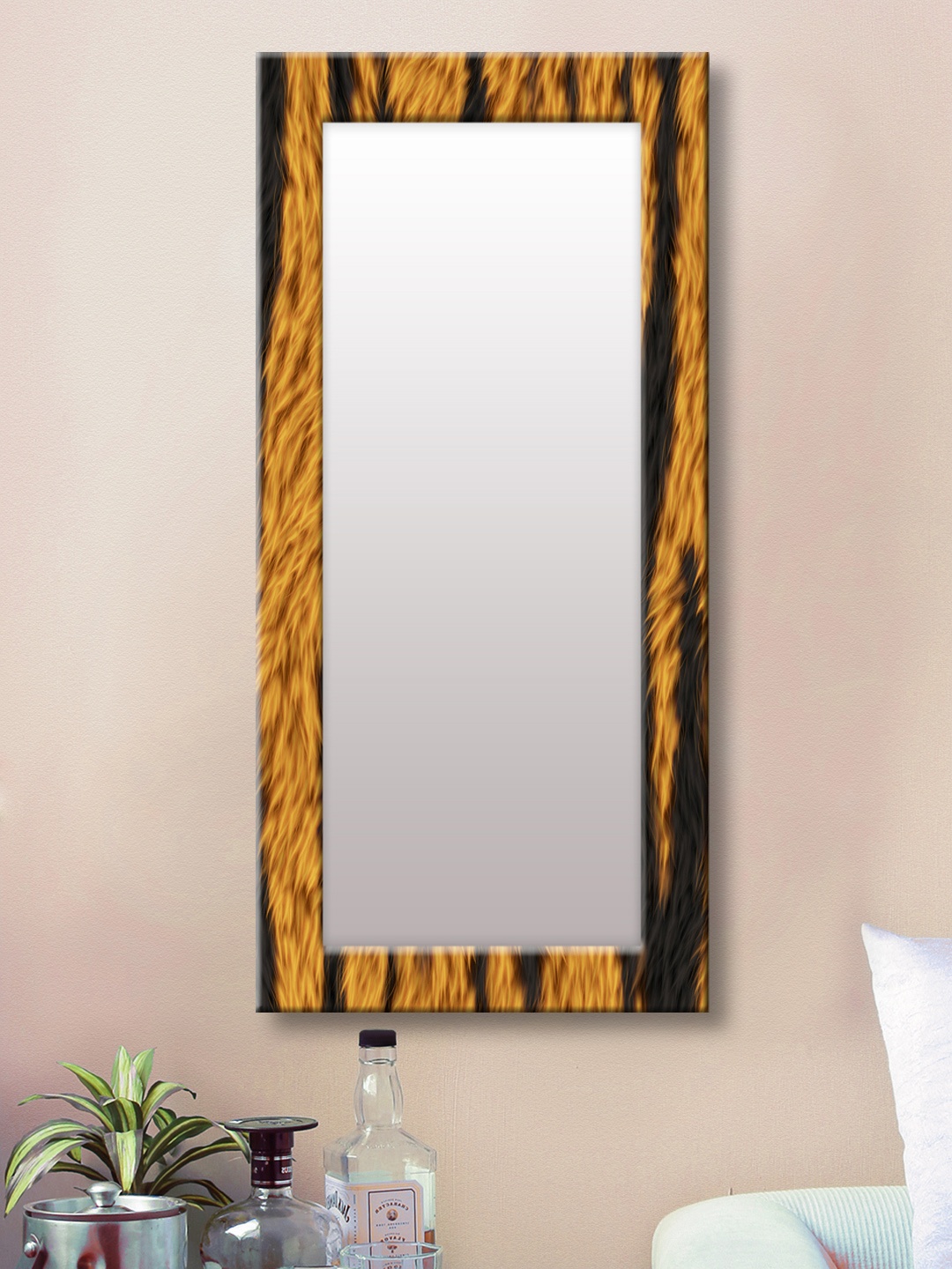 

999Store Brown & Black Framed Wall Mirror