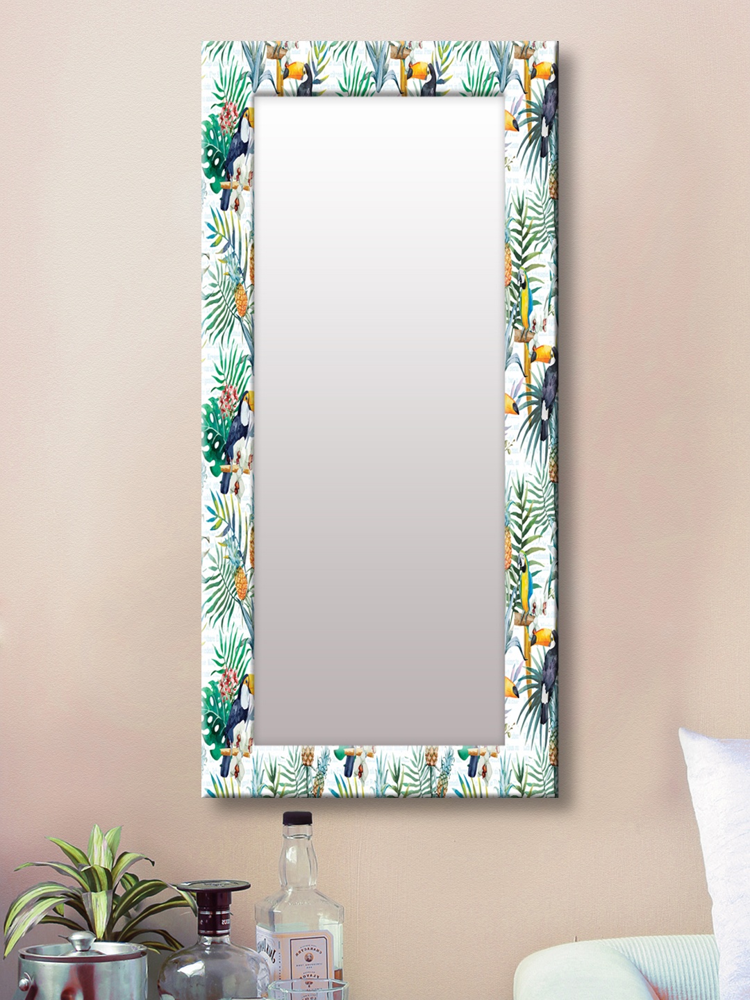 

999Store Multicoloured Framed Wall Mirror, Multi