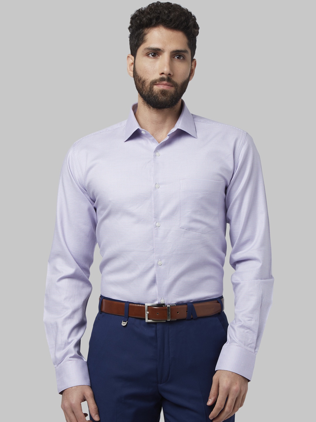 

Park Avenue Men Purple Slim Fit Printed Formal Shirt