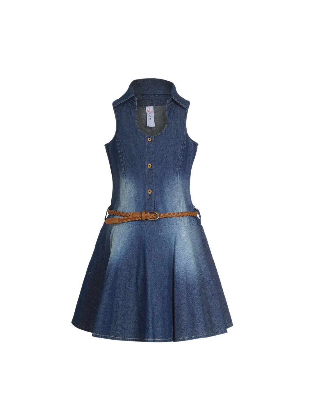 

naughty ninos Girls Blue Solid Shirt Dress