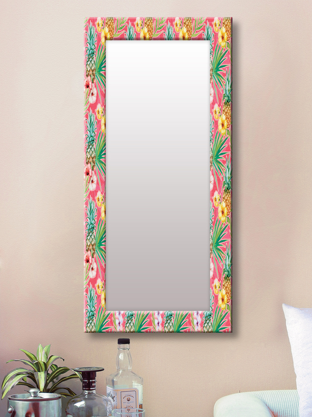

999Store Pink Framed Wall Mirror