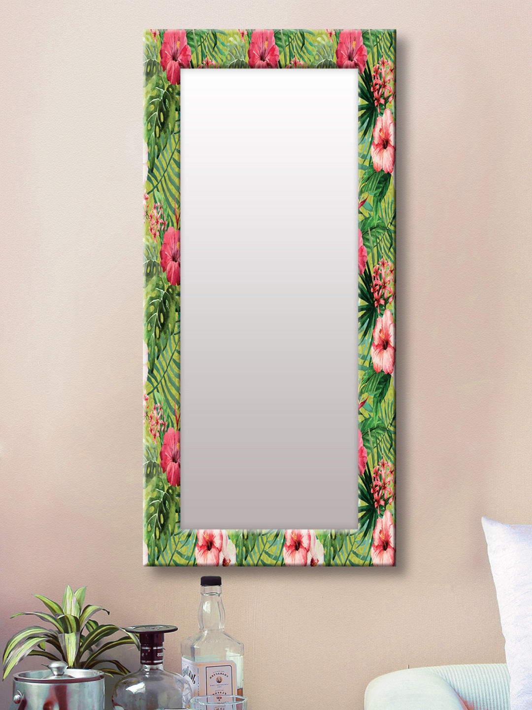 

999Store Green Framed Wall Mirror