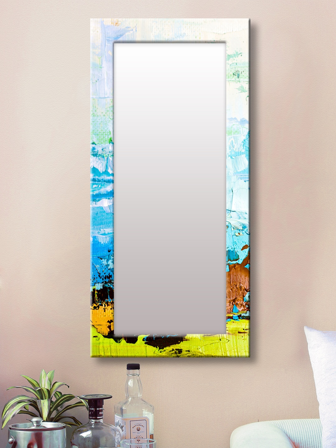 

999Store Multicoloured Framed Wall Mirror, Multi