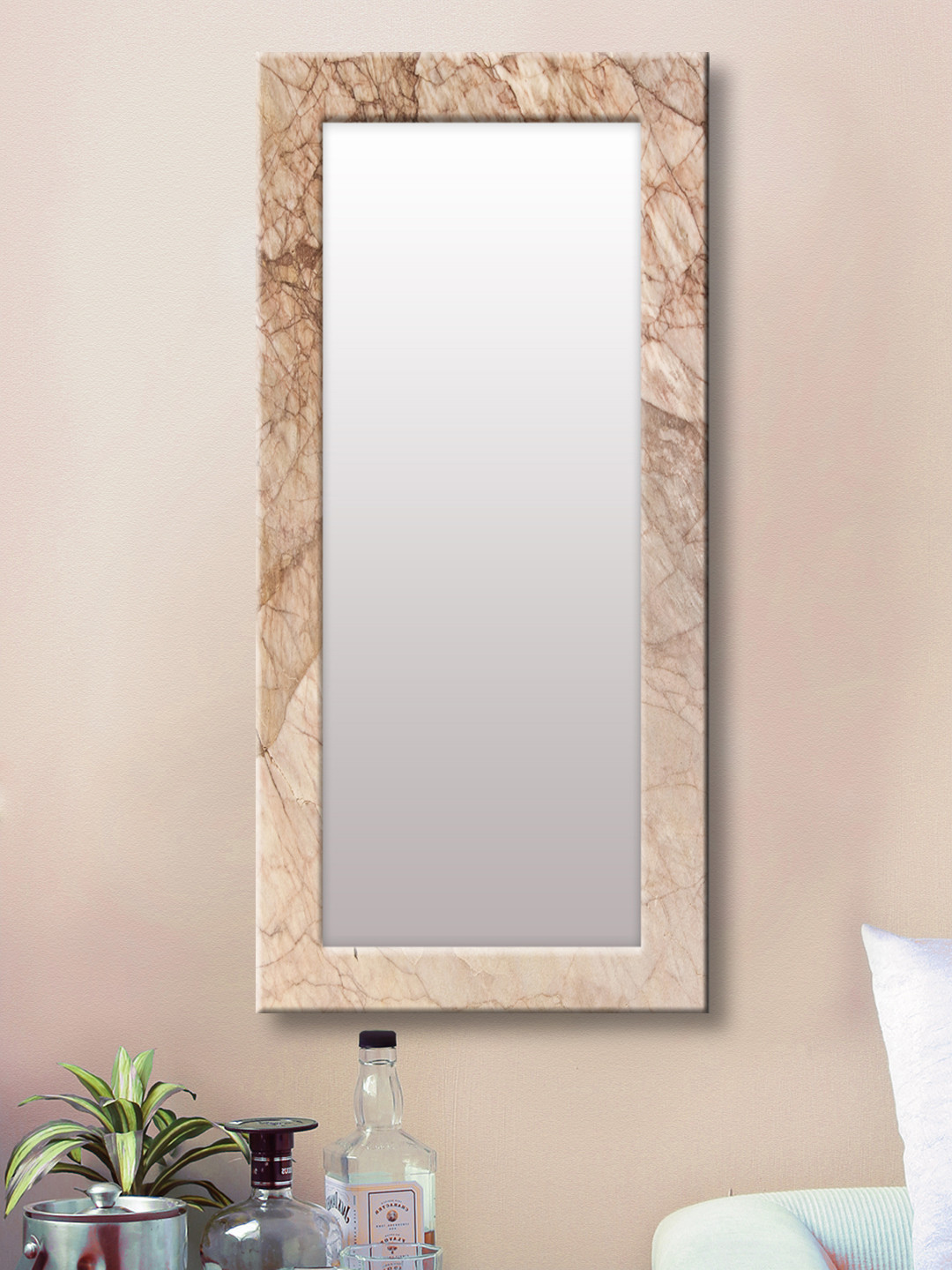 

999Store Brown Framed Wall Mirror