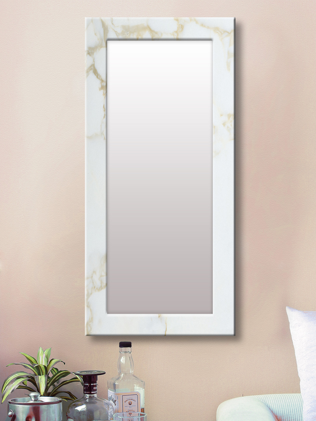 

999Store White Framed Wall Mirror