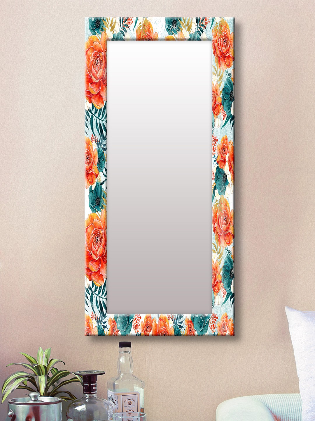 

999Store Multicoloured Framed Wall Mirror, Multi