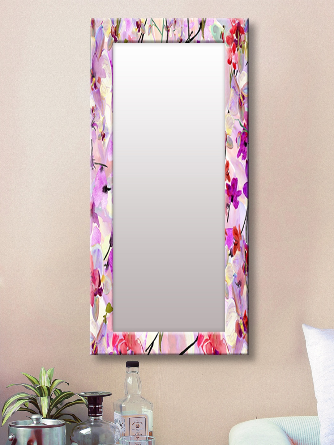 

999Store Multicoloured Framed Wall Mirror, Multi