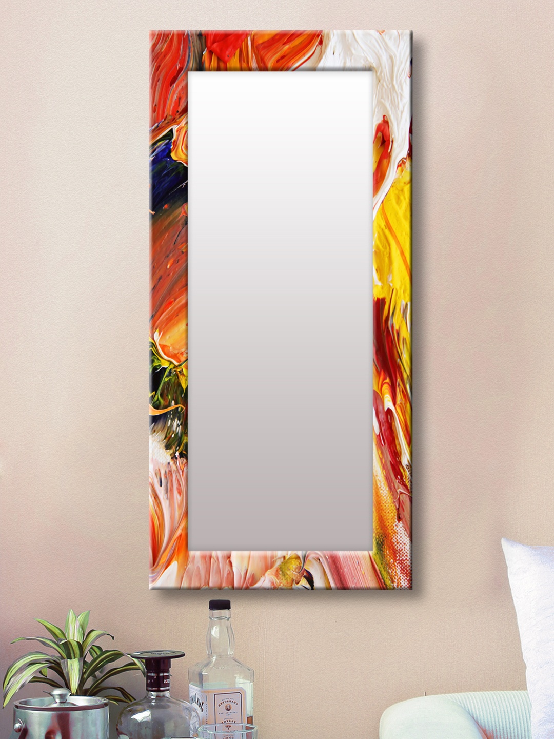 

999Store Multicoloured Framed Wall Mirror, Multi