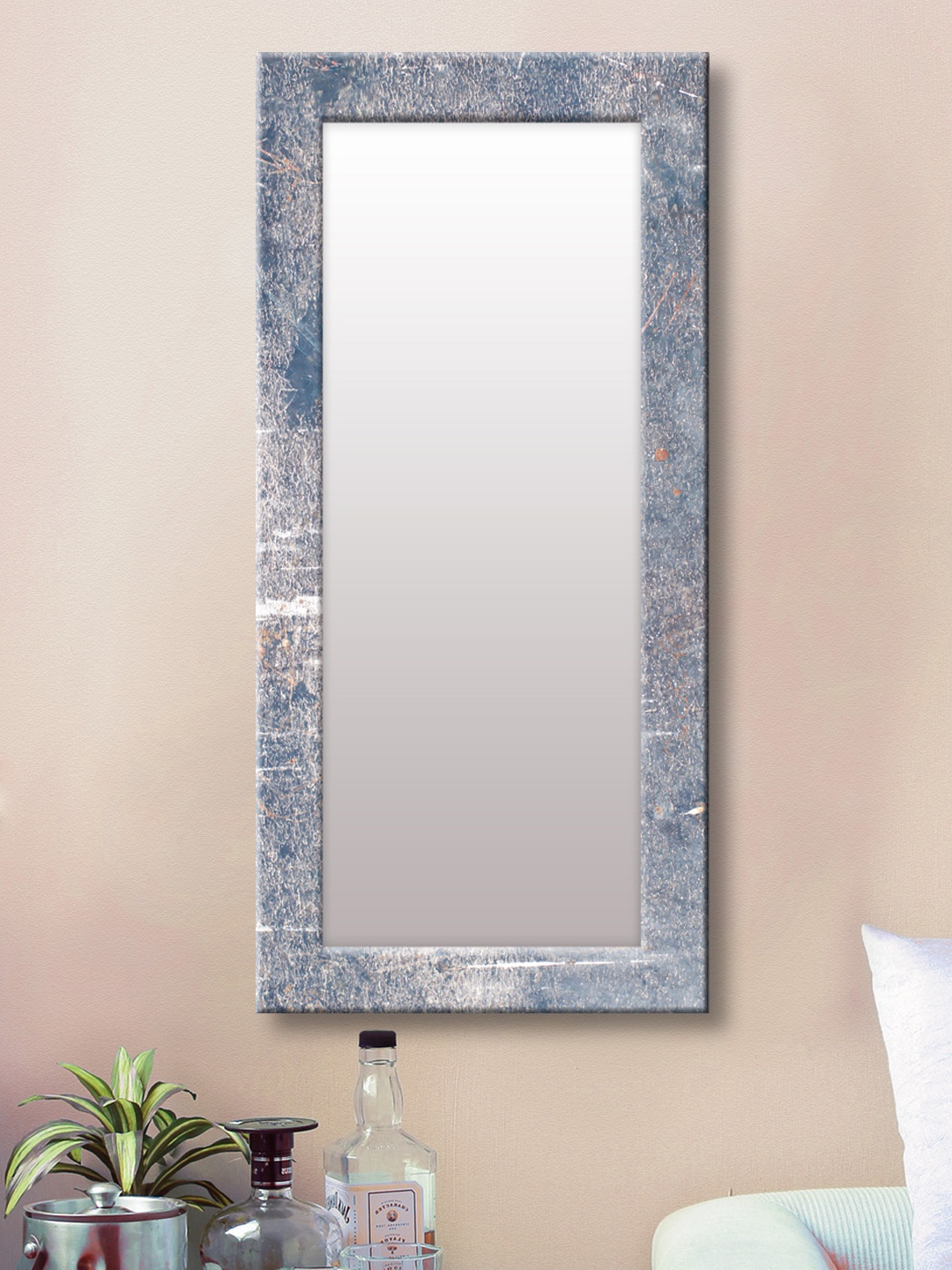 

999Store Grey Framed Wall Mirror