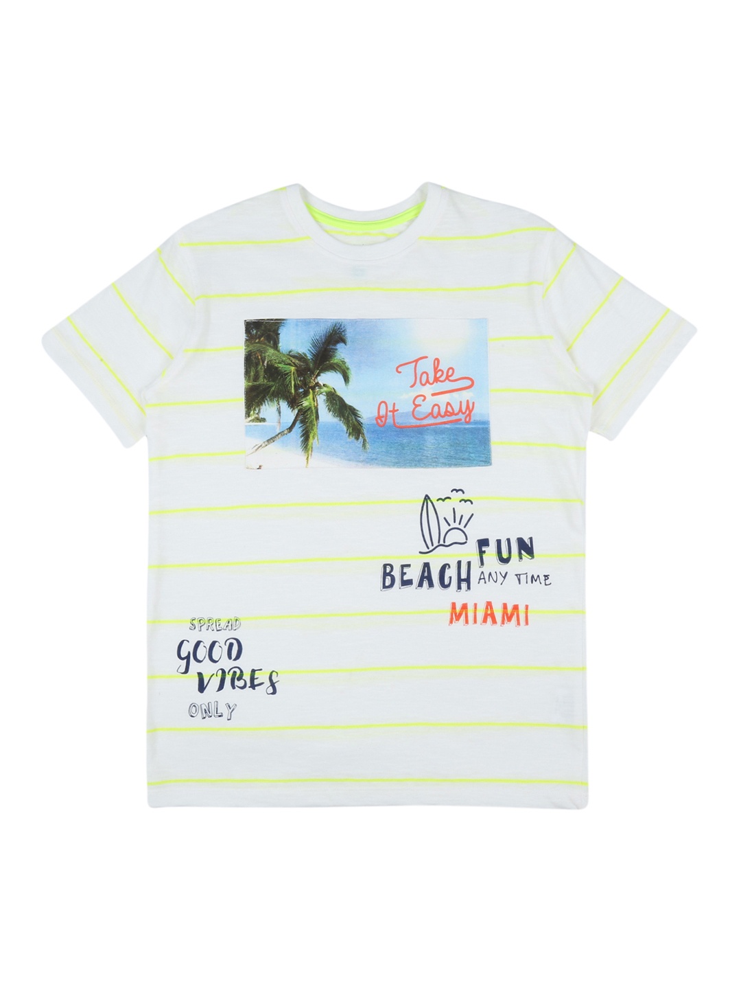 

POPPERS by Pantaloons Boys White Printed Round Neck T-shirt