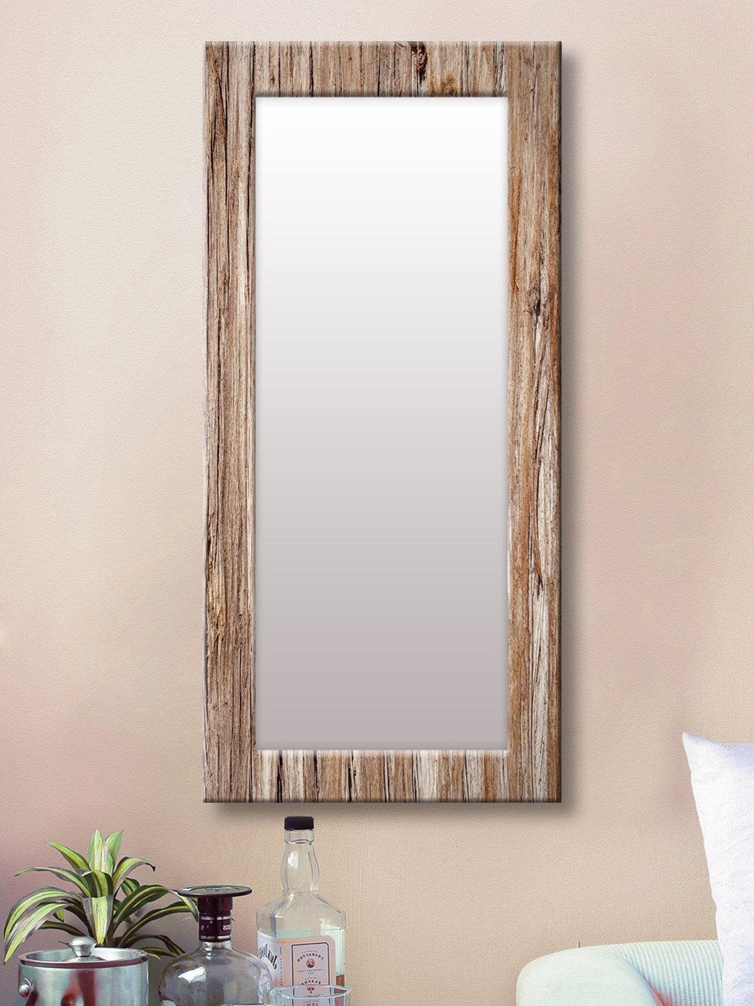 

999Store Brown Framed Wall Mirror