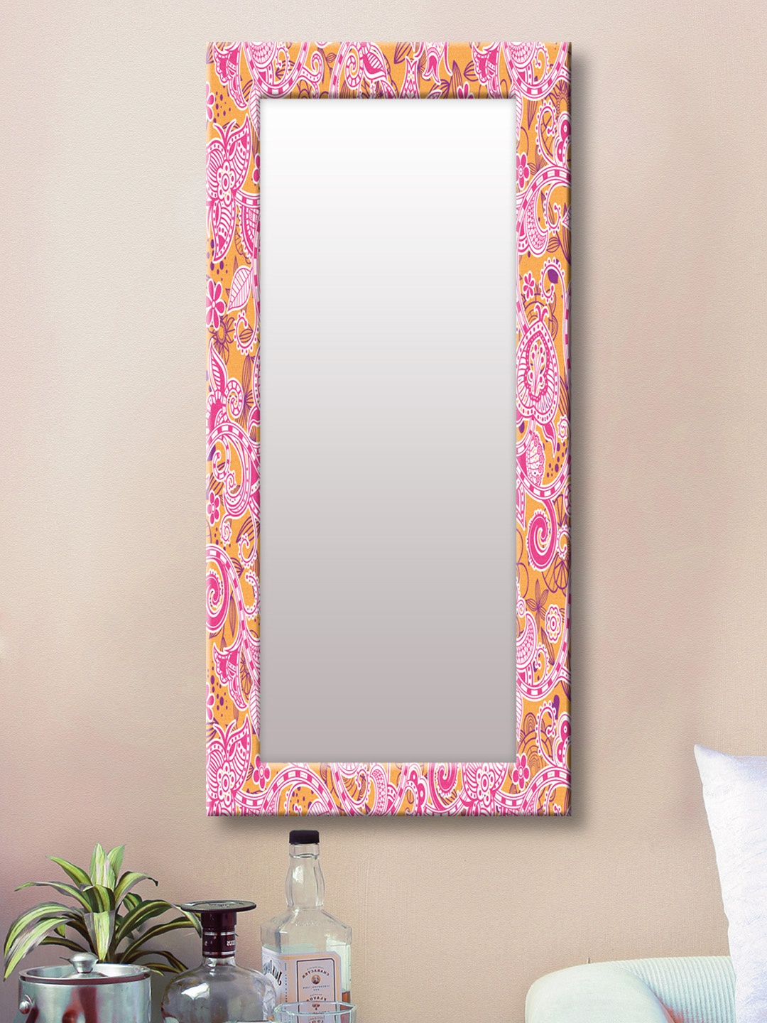 

999Store Red Framed Wall Mirror