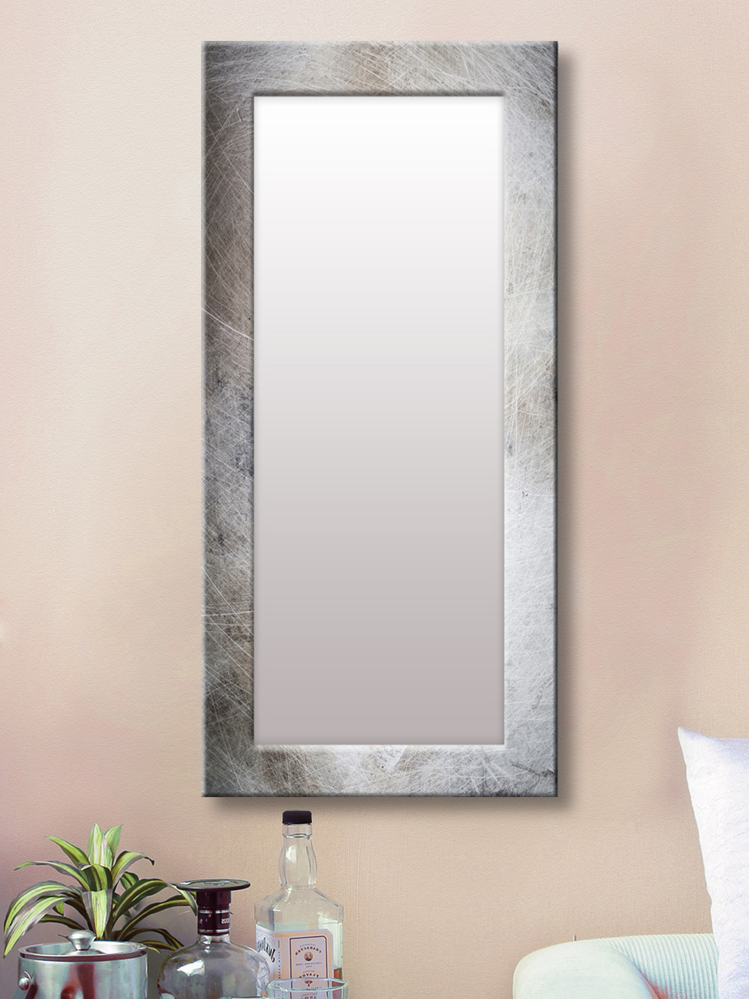 

999Store Grey Framed Wall Mirror