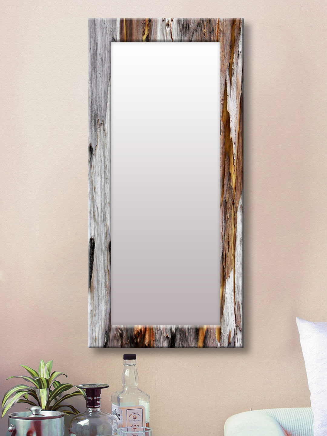 

999Store Grey Framed Wall Mirror