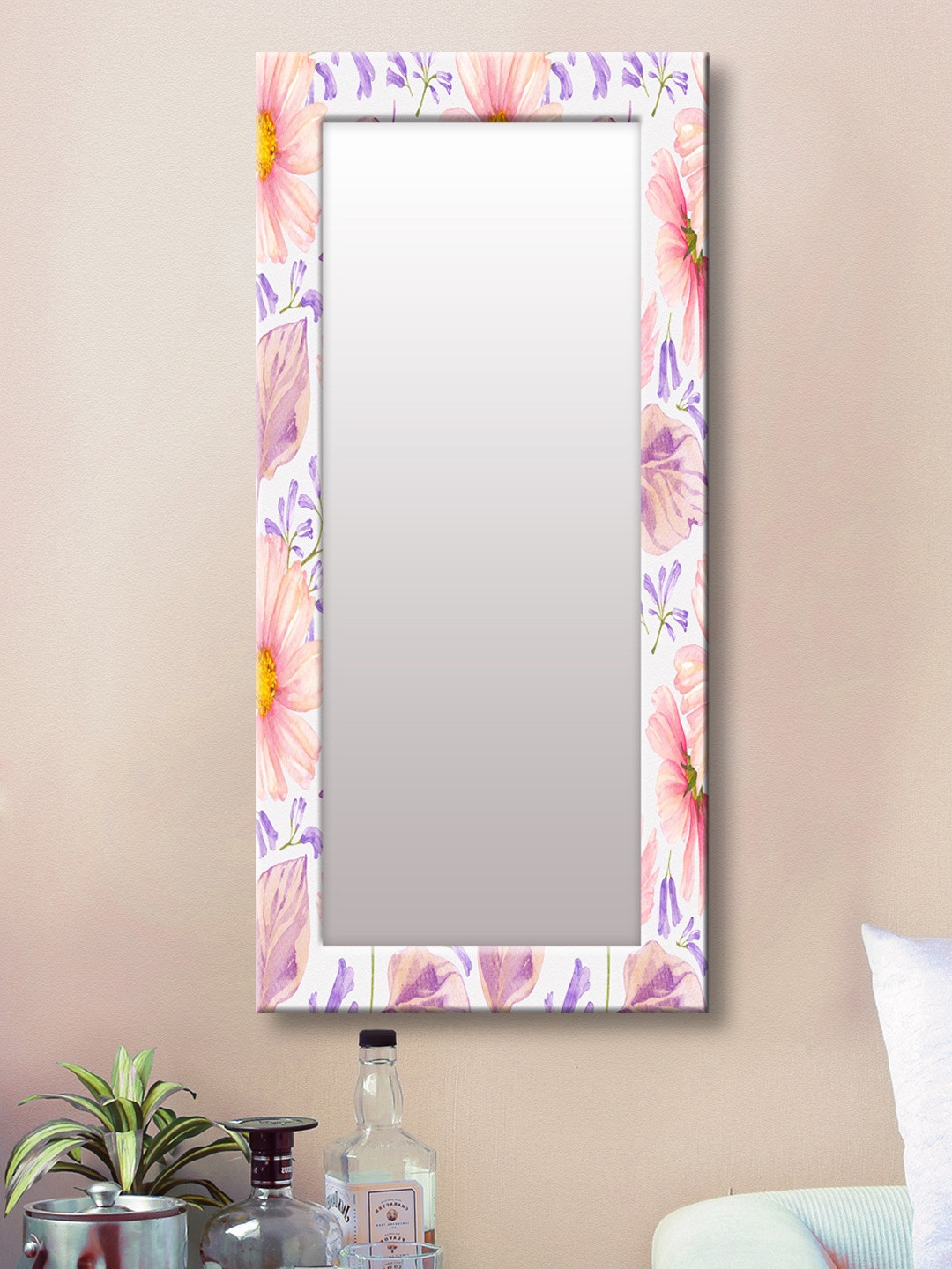 

999Store Pink Framed Wall Mirror