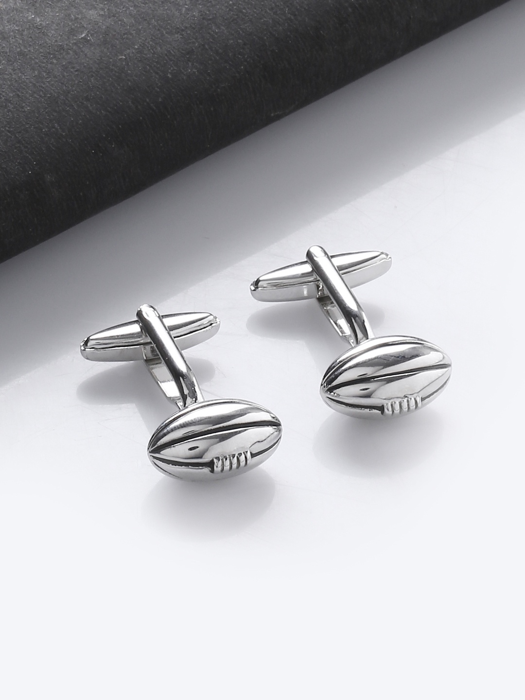 

Tistabene Silver-Toned Oval Cufflinks